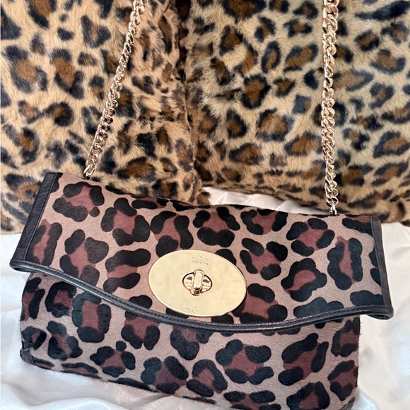 Coach leopard calf hair shoulder bag - Picture 2 of 10